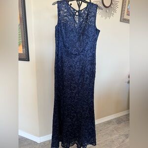 Soutach Navy Gown